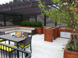 Check out this awesome garage rooftop space!
